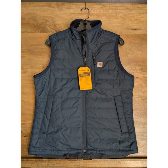 Carhartt Rain Defender Lightweight Vest Women Medium Navy Insulated OV2286-W NWT - Picture 1 of 5